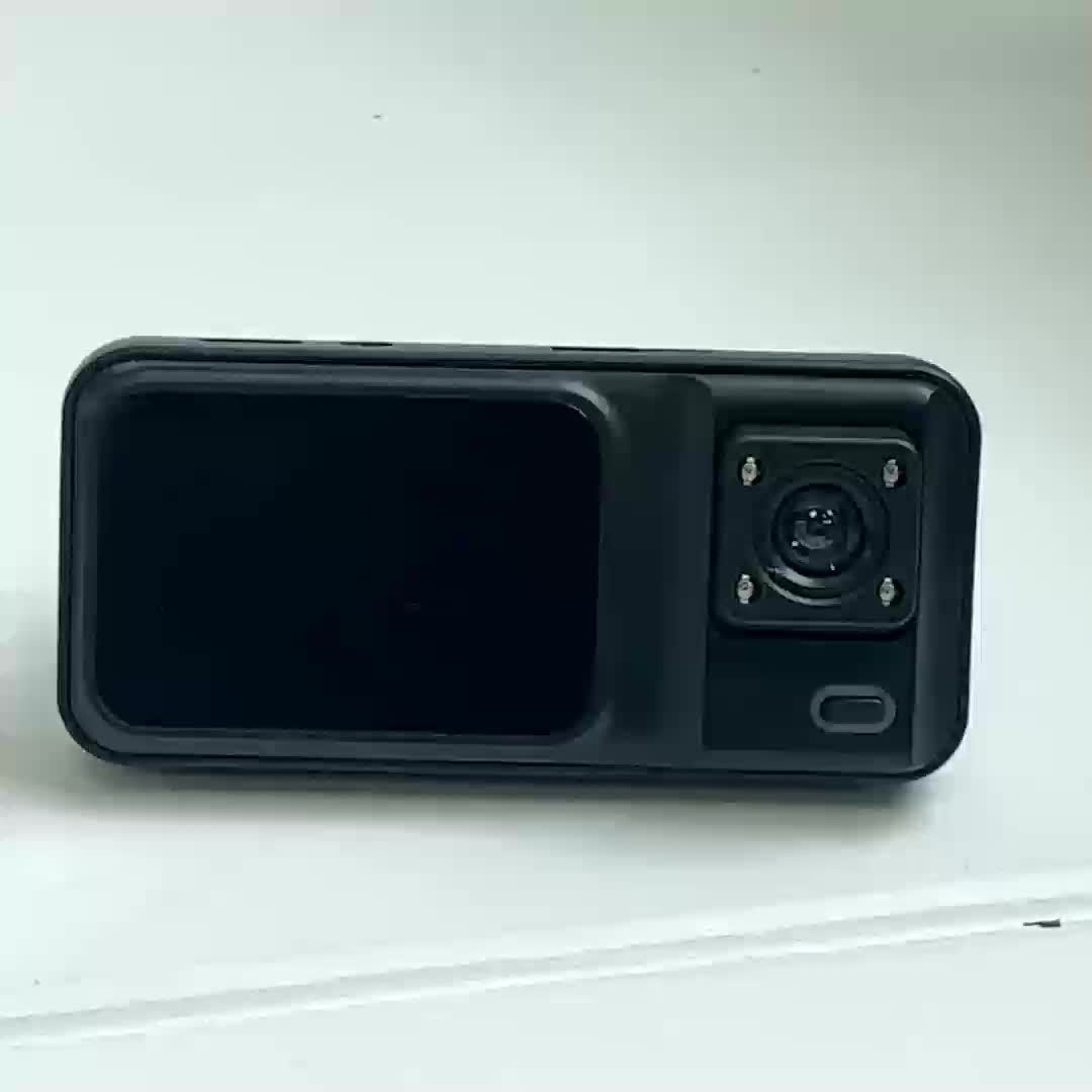 Cámara DVR para automóvil de 3 lentes, cámara de tablero HD 1080P, grabadora de video para monitoreo de estacionamiento interior con visión nocturna IR, grabación en bucle. Tarjeta SD de 32GB y lente opcional.