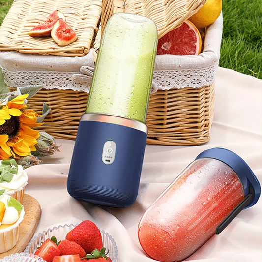 Licuadora portátil de zumo de frutas, minibotella eléctrica Personal de verano para el hogar, máquina exprimidora de 6 cuchillas, taza para Cocina