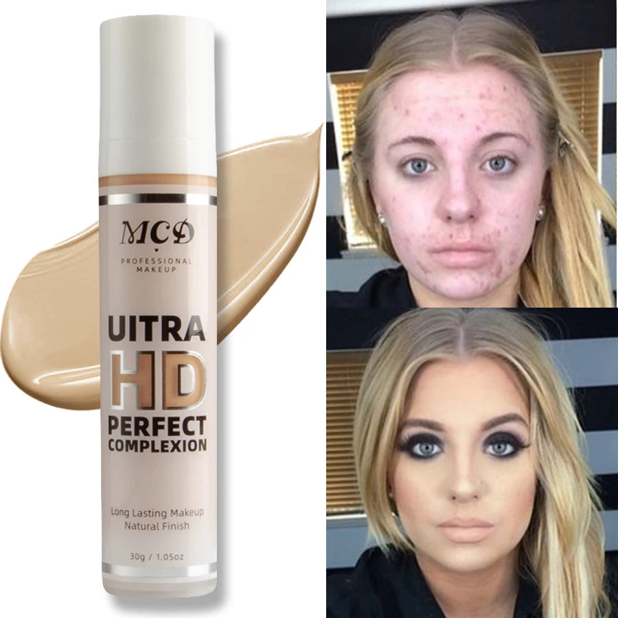 Base líquida correctora de cobertura completa de 9 tonos, Base de maquillaje de alta cobertura, cojín de maquillaje, crema Base Natural mate