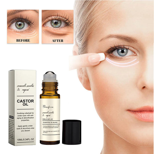 Suero de aceite de ricino para ojos, antiarrugas, elimina las ojeras, bolsas para los ojos, antihinchazón, levanta la bola firme, masaje, hidrata, nutre el cuidado de los ojos