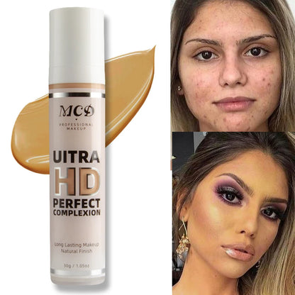Base líquida correctora de cobertura completa de 9 tonos, Base de maquillaje de alta cobertura, cojín de maquillaje, crema Base Natural mate