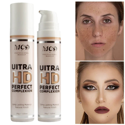 Base líquida correctora de cobertura completa de 9 tonos, Base de maquillaje de alta cobertura, cojín de maquillaje, crema Base Natural mate