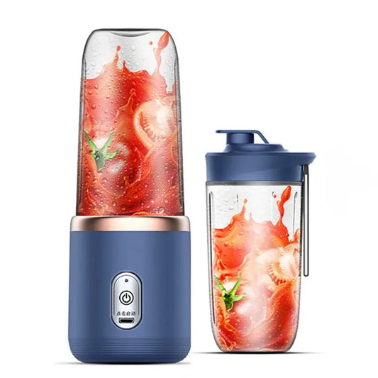 Licuadora portátil de zumo de frutas, minibotella eléctrica Personal de verano para el hogar, máquina exprimidora de 6 cuchillas, taza para Cocina