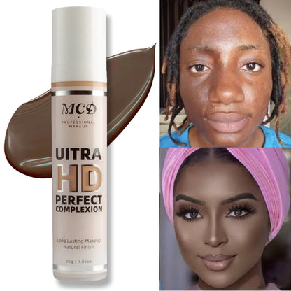 Base líquida correctora de cobertura completa de 9 tonos, Base de maquillaje de alta cobertura, cojín de maquillaje, crema Base Natural mate