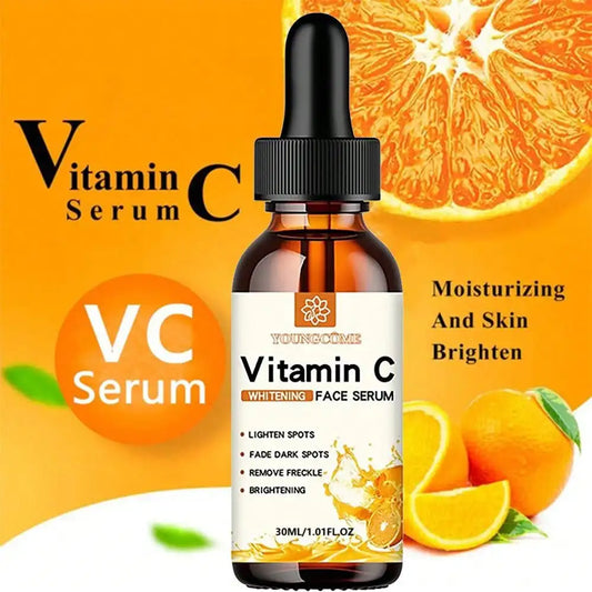 Esencia Facial de vitamina C contiene ácido hialurónico, eliminador de manchas oscuras, reparación hidratante, esencia antienvejecimiento, cuidado de la piel Facial, 30ml