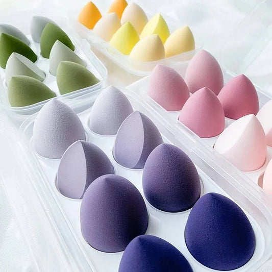 Esponja de maquillaje para mujer, licuadora, huevo de belleza, esponja cosmética, esponjas suaves para base en polvo, accesorios de maquillaje, herramientas de belleza, 4/8 Uds.