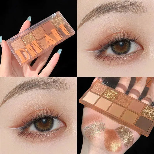 DIKALU, placa completa de maquillaje de diez colores, placa de sombra de ojos